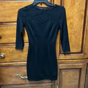 Black lace mini dress by guess
